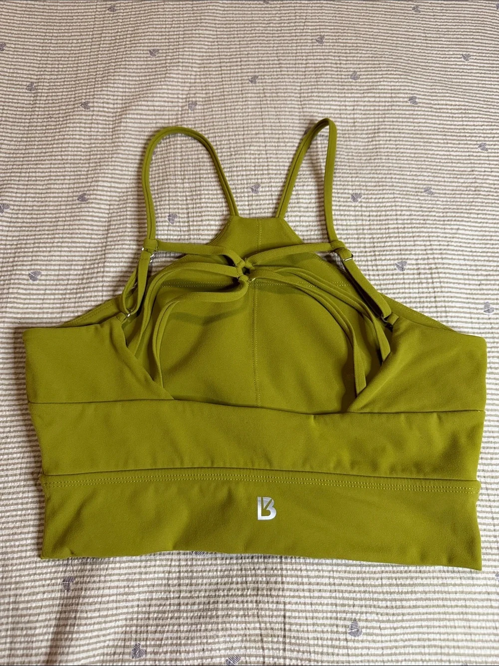BuffBunny Olive High Neck Bralette - Green